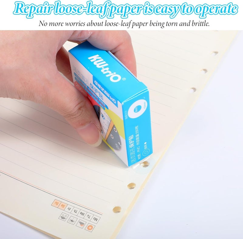Bruislard 1000 Pack 1/4 Inch Hole Reinforcement Stickers Self-Adhesive Reinforcement Ring Labels, Transparent Hole Protectors Stickers for Hole-Punched Pages, Binder Clip Repairing and Strengthening(4 Boxes) - Image 5